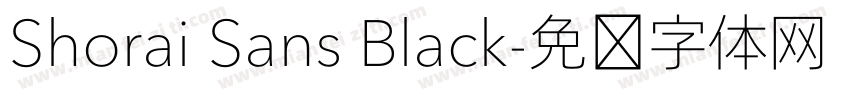 Shorai Sans Black字体转换